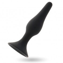 Imagen, plug Anal Level 3 Intense silicona negra 12.5 cm flexible, seguro para juegos anales, online