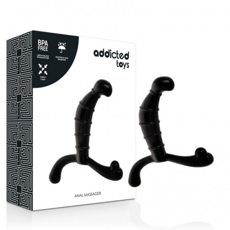 Imagen, masajeador prostático anal negro con estimulación triple de Addicted Toys, online