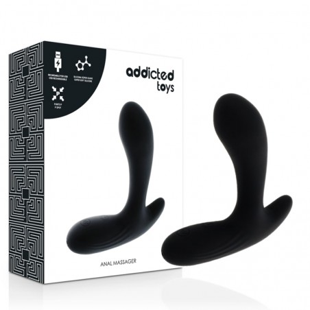 Imagen, masajeador anal vibrador negro Addicted Toys Black Vibration 30 modos recargable, online