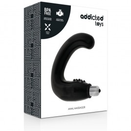 Imagen, masajeador anal negro Addicted Toys con vibración potente y estimulador prostático, online