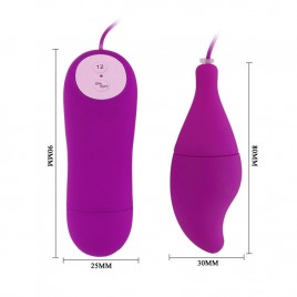 Imagen, vibrador Baile Pleasure Shell12 lila con mando por cable y 12 ritmos de vibración, online