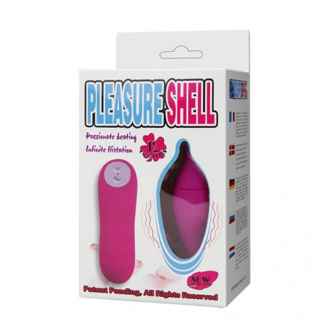 Imagen, vibrador Baile Pleasure Shell12 lila con mando por cable y 12 ritmos de vibración, online