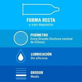 Imagen, preservativos Durex Natural XL extragrandes lubricados de látex, caja 12 unidades, online