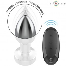 Imagen, plug anal vibrador de metal talla S con 10 modos y control remoto, online