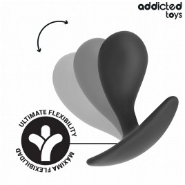 Imagen, set de tres plugs anales de silicona médica con diseño curvado Addicted Toys, online