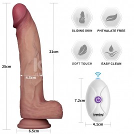 Imagen, dildo Lovetoy 10 pulgadas, piel deslizante y vibración realista de silicona médica, online