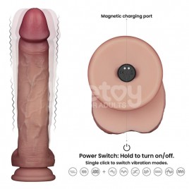Imagen, dildo Lovetoy 10 pulgadas, piel deslizante y vibración realista de silicona médica, online