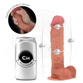 Imagen, dildo hiperrealista articulable Cock Miller 17.8 cm con ventosa y textura realista, online