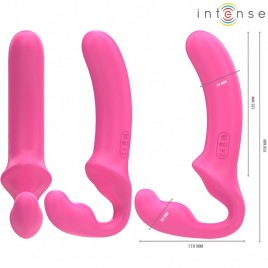 Imagen, vibrador doble Amy rosa de INTENSE con control remoto inalámbrico de silicona médica, online