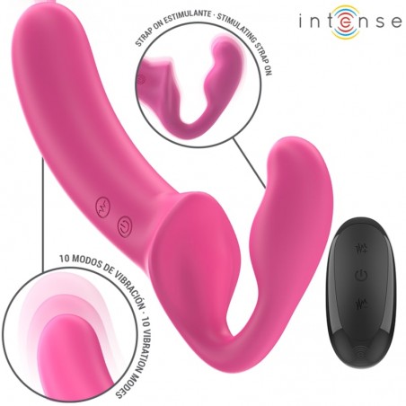 VIBRADOR DOBLE 20 CM ROSA CONTROL REMOTO
