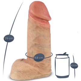Imagen, pene realístico SILEXD Modelo 1 Xtreme de silicona premium 28 cm con ventosa fuerte, online