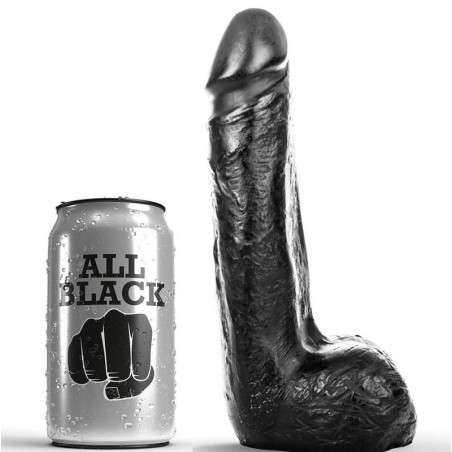 Imagen, dildo All Black 20 cm realista negro suave y flexible ideal para placer intenso, online