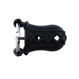Imagen, anillo y jaula pene Fantasy C-Ringz de silicona negra ajustable, online