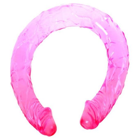 Imagen, dildo doble Baile Double Dong rosa 44.5 cm de gelatina flexible, doble penetración, online
