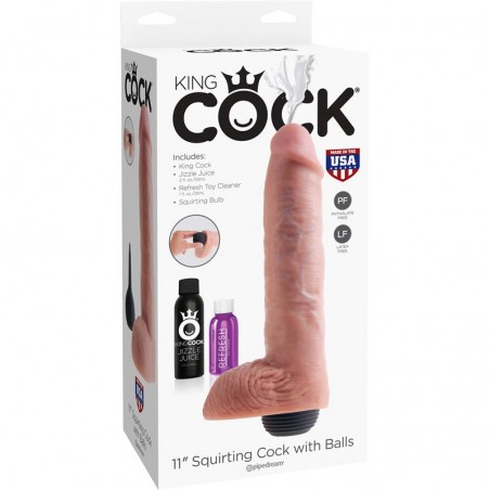 Imagen, King Cock 11 pulgadas pene eyaculador realista con testículos, online