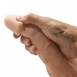 Imagen, dildo realístico flexible Bahamut color natural con ventosa y textura realista, online