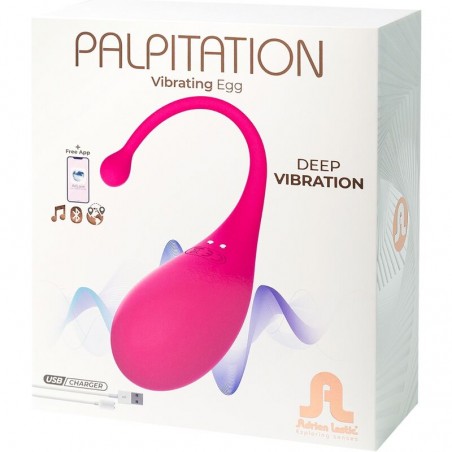 Imagen, huevo vibrador Adrien Lastic Palpitation rosa con control por App gratuita, online