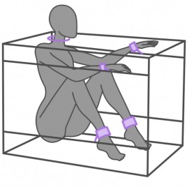 Imagen, cabina LA NICHE morado SECRET DOME con esposas, grilletes y luz LED para juegos KINK, online