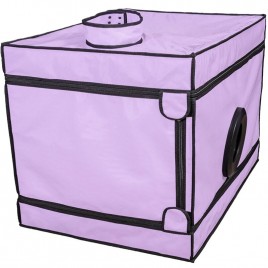 Imagen, cabina LA NICHE morado SECRET DOME con esposas, grilletes y luz LED para juegos KINK, online