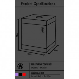 Imagen, cabina BUKKAKE negro y rojo SECRET DOME con luz LED, esposas y bridas KINK CLUB, online