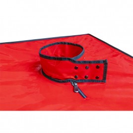 Imagen, cabina BUKKAKE negro y rojo SECRET DOME con luz LED, esposas y bridas KINK CLUB, online