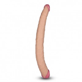 Imagen, dildo doble 14 pulgadas realista, flexible color natural libre de ftalatos, online