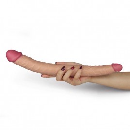 Imagen, dildo doble 14 pulgadas realista, flexible color natural libre de ftalatos, online