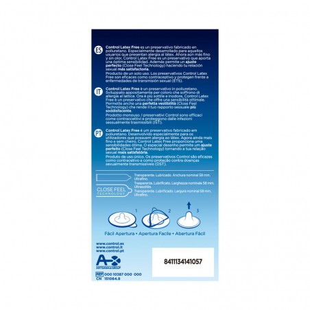 CONTROL CONDONES SIN LATEX 5 UNID