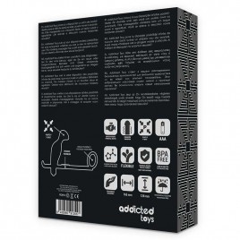 Imagen, Addicted Toys Plug Anal con anillo de silicona negra con vibración intensa, online