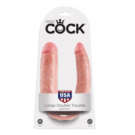 Imagen, dildo King Cock doble penetración de 17.8 cm con textura realista y material seguro, online