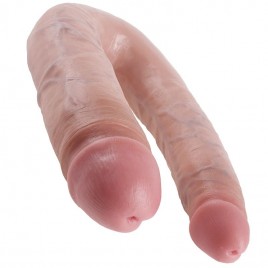 Imagen, dildo King Cock doble penetración de 17.8 cm con textura realista y material seguro, online
