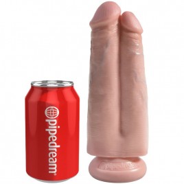 Imagen, dildo King Cock de 20.3 cm para doble penetración con ventosa y diseño realista, online