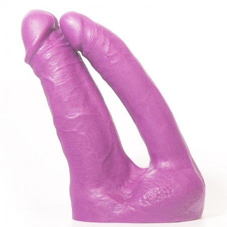 DILDO DOBLE REALÍSTICO LILA 17CM/15.5CM