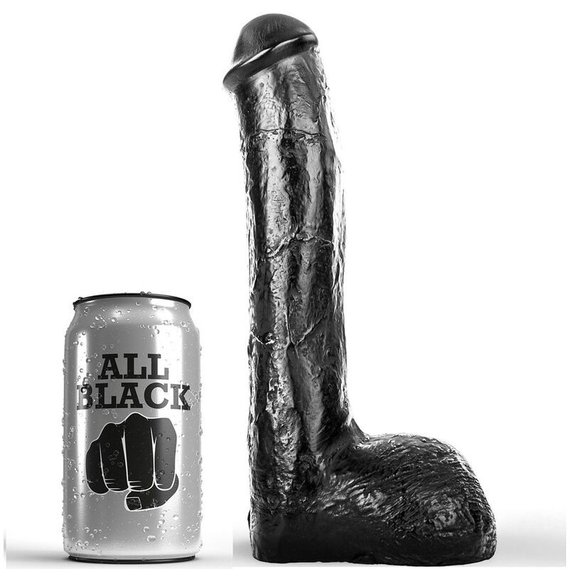 PENE REALISTICO ANAL 23cm ALL BLACK