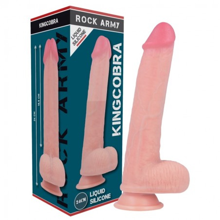 Imagen, dildo realista Kingcobra Rock Army silicona líquida premium con ventosa resistente, online