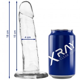 Imagen, dildo transparente XRAY 18 cm realista jelly con ventosa, online