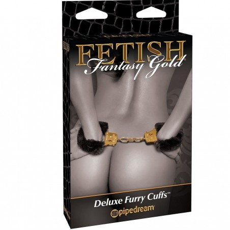 Imagen, esposas de peluche Fetish Fantasy Gold ajustables con cierre metálico, online