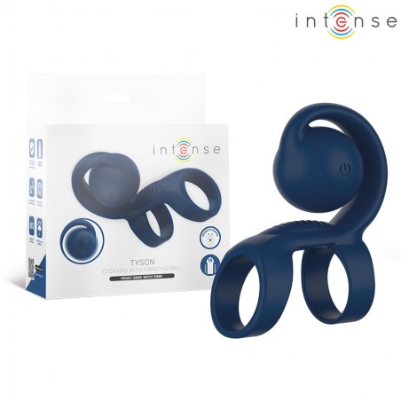 Imagen, anillo vibrador Tyson Intense con bola estimuladora para placer en pareja, online