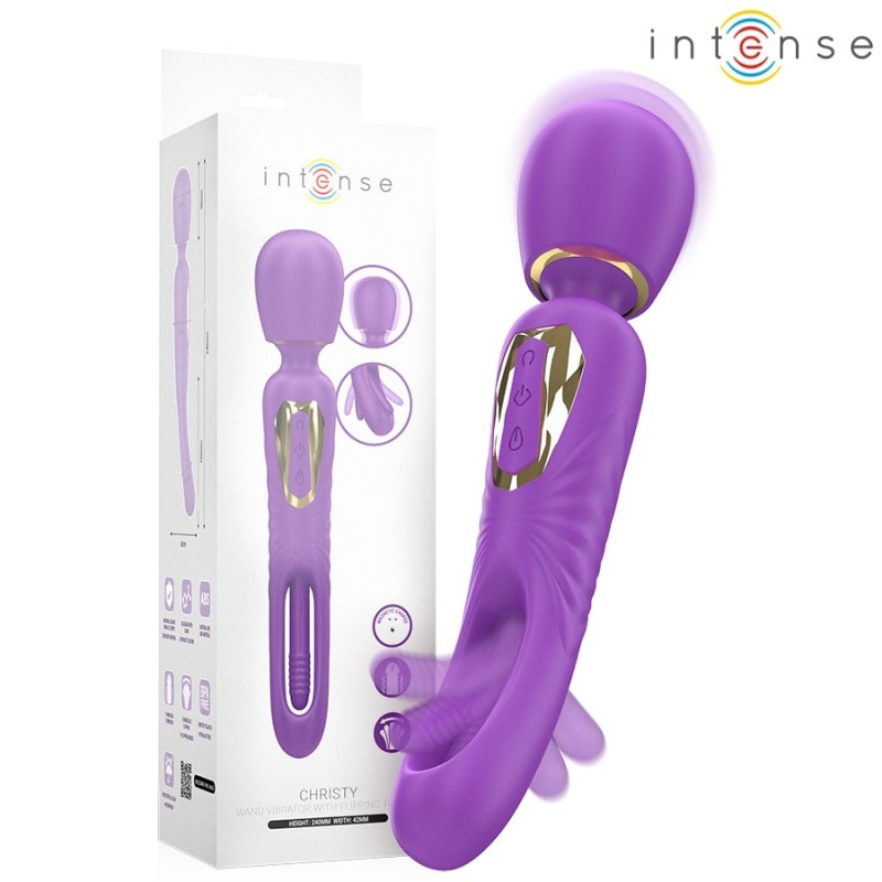 VIBRADOR WAND CON LENGUA GIRATORIA