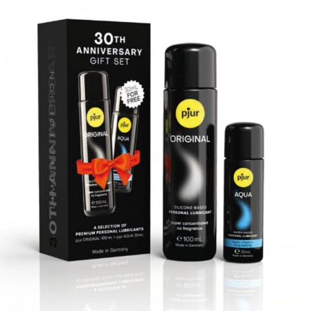 Imagen, set lubricantes pjur 30 aniversario original y aqua 100 ml más 30 ml, online