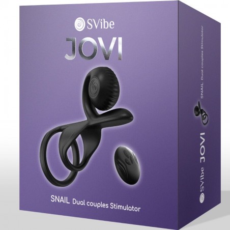 Imagen, anillo de pareja SVibe Jovi negro con doble motor y control remoto, online