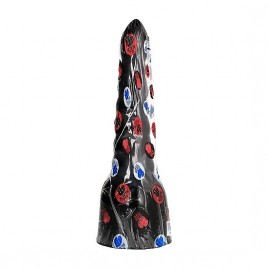 Imagen, dildo All Black 34 cm estriado de PVC hipoalergénico para placer intenso, online