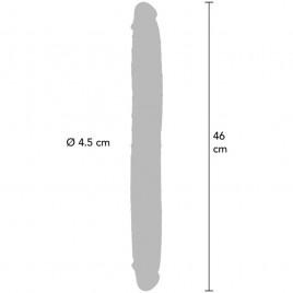 Imagen, dildo doble Get Real Skin 46 cm de silicona con prepucio móvil y doble densidad, online