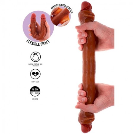 DILDO DOBLE DE SILICONA 46 CM