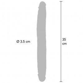Imagen, dildo doble Get Real Skin 35 cm de silicona con prepucio móvil y doble densidad, online