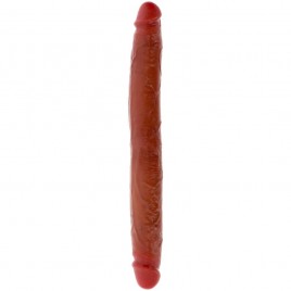 Imagen, dildo doble Get Real Skin 35 cm de silicona con prepucio móvil y doble densidad, online