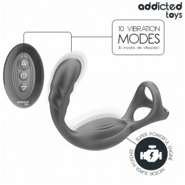 Imagen, anillo doble prostático vibrador Addicted Toys con control remoto, online