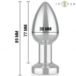 Imagen, plug anal de metal con luces LED y vibración Intense con control remoto, online