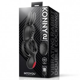 Imagen, anillo vibrador doble Konny INTOYOU con conejito y control remoto, online