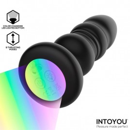 Imagen, plug anal Krax INTOYOU con vibración, empuje y luz LED de silicona, online